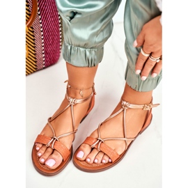 ADY Sandale dama Alison Orange Flat portocale 2