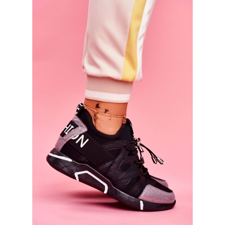 SEA Încălțăminte sport de damă cu fermoar și manșetă Terfin negru gri 2