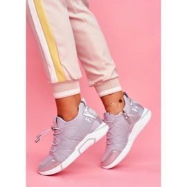 SEA Încălțăminte sport de damă cu fermoar și căptușeală în terfin gri 2