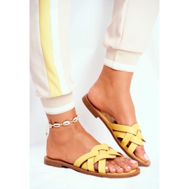 FRJ Papuci de damă eleganți Mariah galben 2