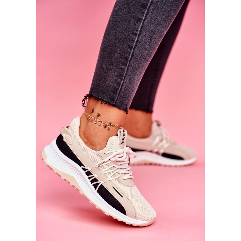 BUGO Încălțăminte sport pentru femei Adidași bej Pamela 1