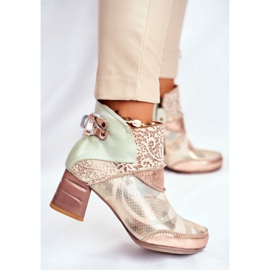 Cizme de damă cu toc înalt Maciejka Bej 03410-04 maro verde 1