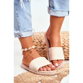 FRJ Papuci clasici de damă din piele de căprioară bej vă uită-mă 2