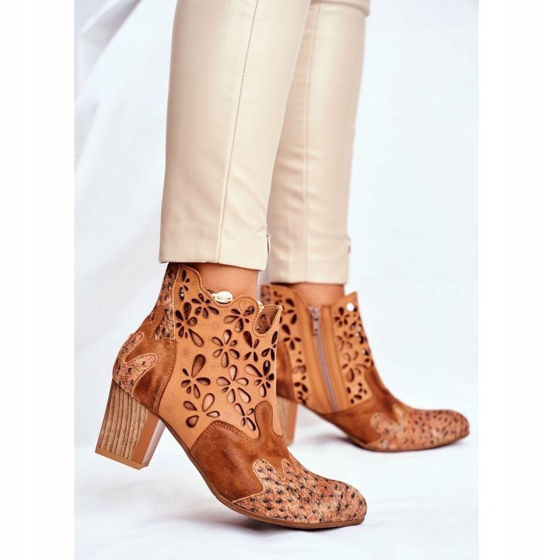 Cizme pentru femei cu toc înalt Maciejka Spring Red 04369-29 maro 1