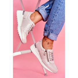 Vinceza Încălțăminte sport pentru femei Adidași Bej FT20-8675 Better Way 2