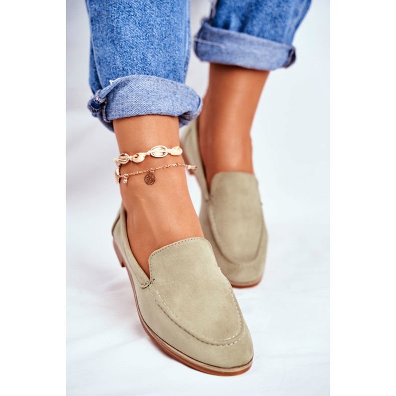 SEA Pantofi de damă Slip On Suede Green Twinky verde 2