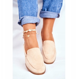 PS1 Brogues pentru femei Slip On Suede Beige Twinky bej 2