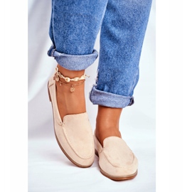 PS1 Brogues pentru femei Slip On Suede Beige Twinky bej 5