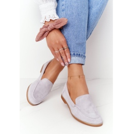 PS1 Brogues pentru femei Slip On Suede Grey Twinky gri 1