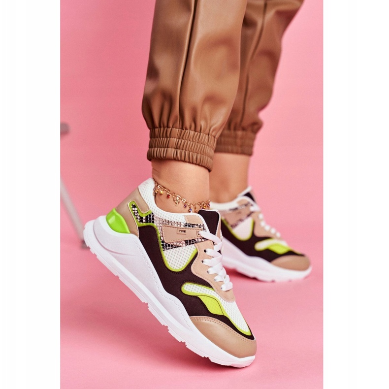 PS1 Încălțăminte sport pentru femei Adidași White Freak alb maro multicolor 1