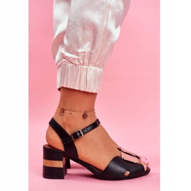 Sandale pentru femei Piele Maciejka Negru 04120-01 / 00-5 galben 2