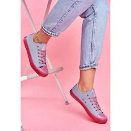 Adidași pentru femei Big Star Blue Pink FF274260 albastru roz 1