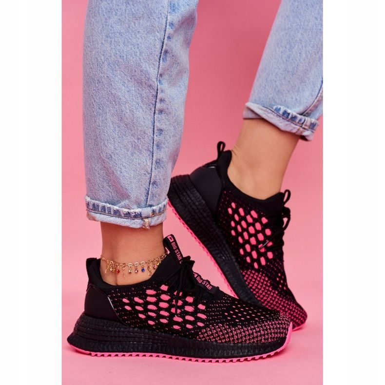 Încălțăminte sport pentru femei Adidași Big Star Negru Fucsia FF274964 roz 1