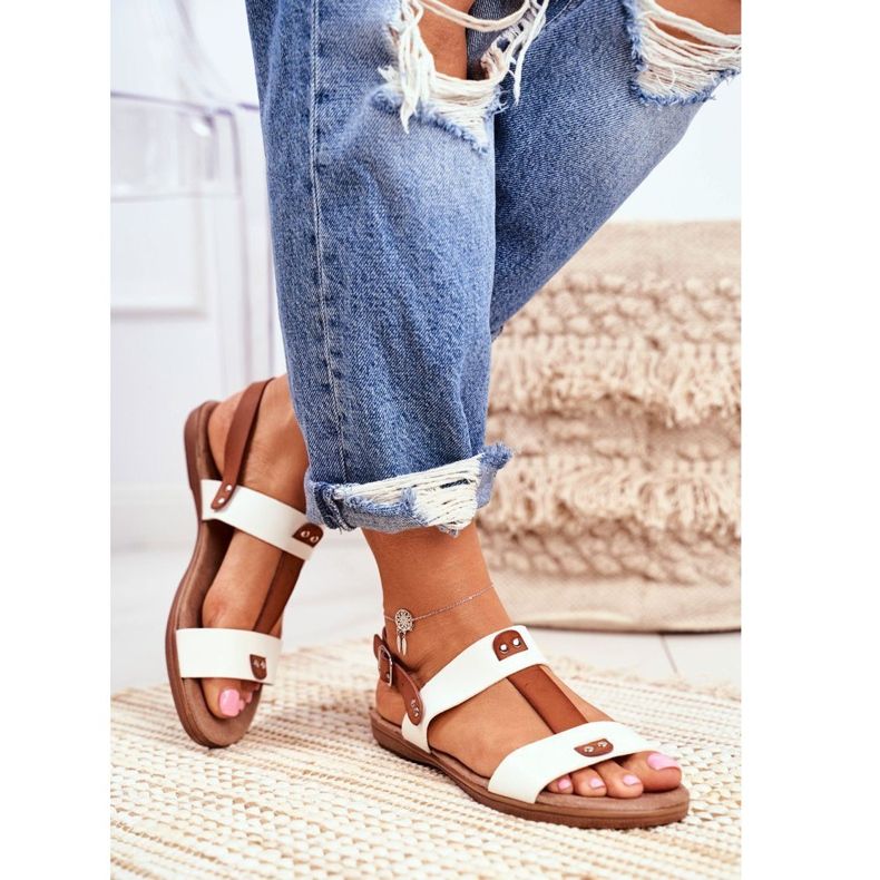 EVE Sandale elegante pentru femei 8SD35-0307 Alb Renna 1