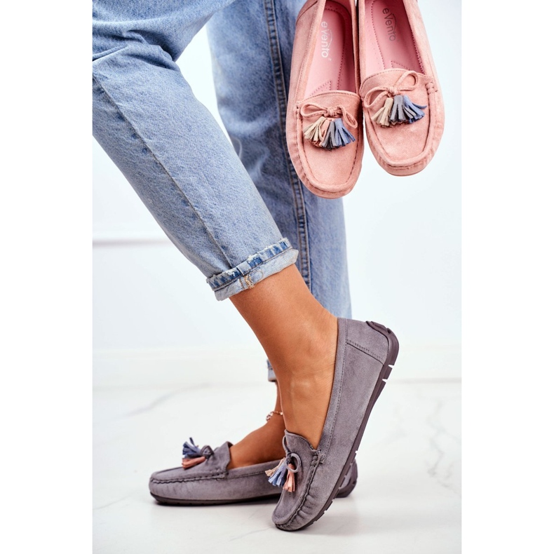 EVE Mocasini de damă Suede 20PB35-2003 Gri Donna Mia 1