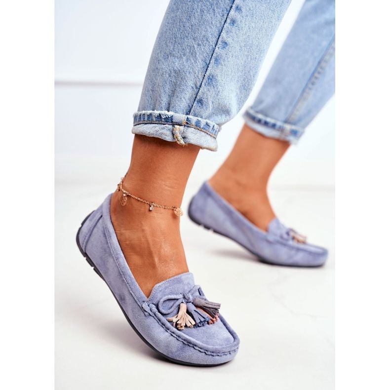 EVE Mocasini de damă Suede 20PB35-2003 Albastru Donna Mia 1