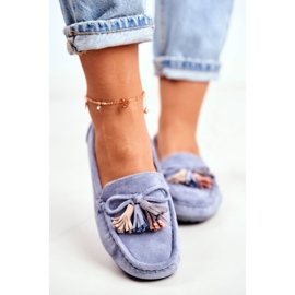 EVE Mocasini de damă Suede 20PB35-2003 Albastru Donna Mia 2