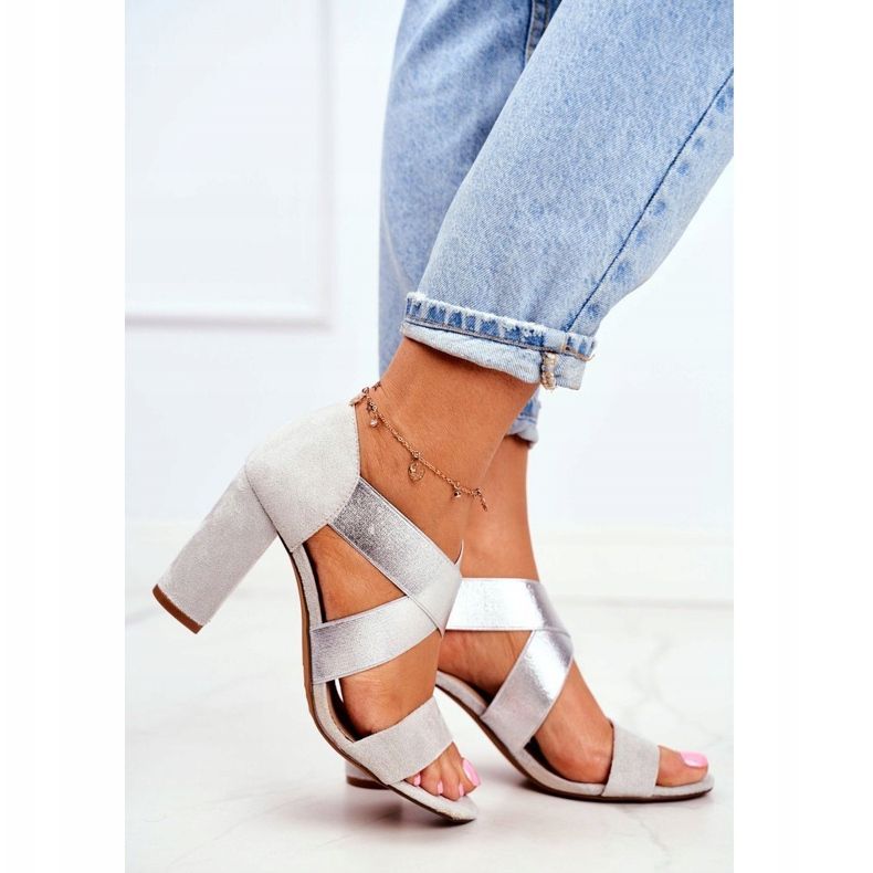 EVE Sandale Femei Suede Slip On Grey Varina gri 1