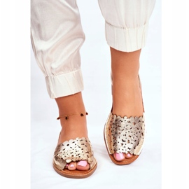 EVE Sandale slip-on de aur pentru femei Îmi place vara 1