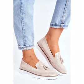 EVE Mocasini de damă Piele Aur Amore Mio de aur 1