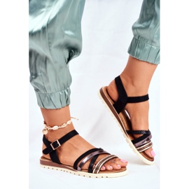 EVE Sandale pentru femei Flat Black Replay negru 2