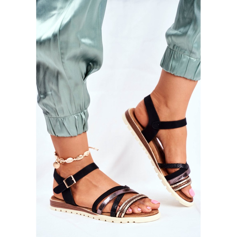 EVE Sandale pentru femei Flat Black Replay negru 2