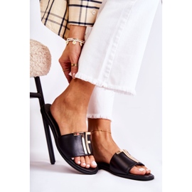 Papuci de damă eleganți negri Nicole Dilmah negru 1