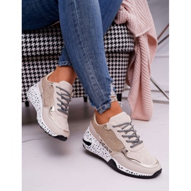 Încălțăminte sport pentru femei Talpă groasă Bej Nokien 2