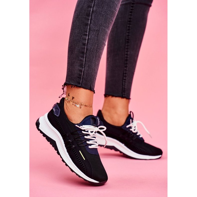 BUGO Încălțăminte sport pentru femei Adidași negri Pamela negru 1