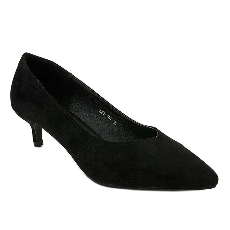 Pompe negre pe călcâiul LEI-167 negru 1