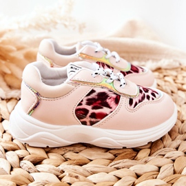 FRROCK Încălțăminte sport pentru copii în model leopard roz Penny 2 FRROCK Încălțăminte sport pentru copii în model leopard roz Penny 2