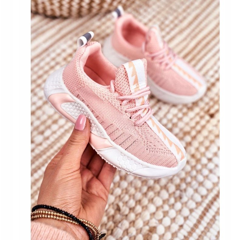FRROCK Pantofi sport pentru copii Pink Stitch roz 1