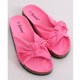 Papuci boho roz pentru femei CK136P Fushie 1