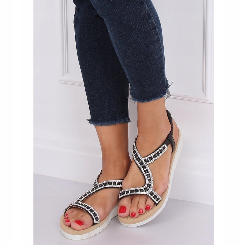 Sandale negre pentru femei HD-129 Negre negru 2