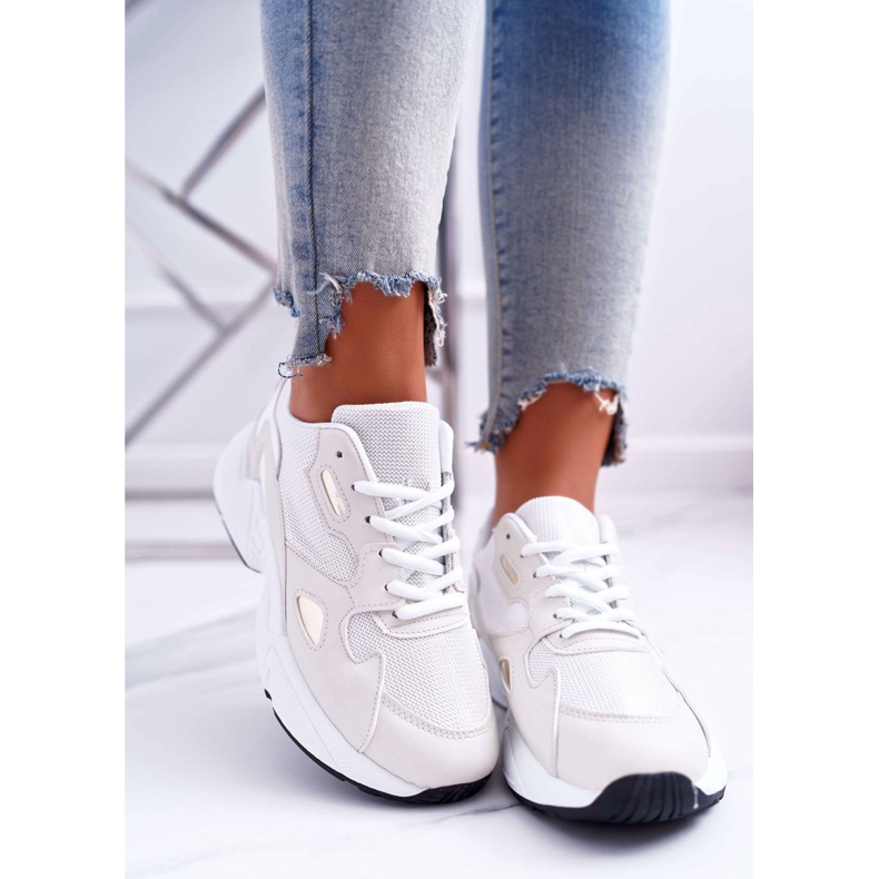 FRJ Încălțăminte de sport pentru femei Alb bej Szantal maro 2