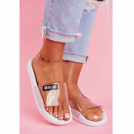 Papuci de damă Big Star Transparent White DD274A258 alb 1 Papuci de damă Big Star Transparent White DD274A258 alb 1