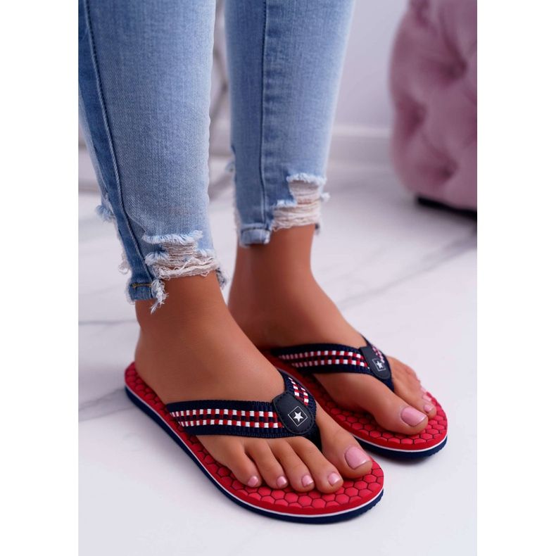 Papuci de damă Flip-flops Big Star Red DD274A252 roșu 1