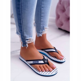 Papuci de damă Flip-flops Big Star Blue Blue DD274A250 albastru marin 1