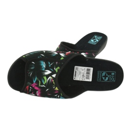 Papuci de damă flori Adanex 24301 negru albastru roz verde 4 Papuci de damă flori Adanex 24301 negru albastru roz verde 4