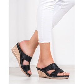 GOLL Papuci ușori cu pană negru 1