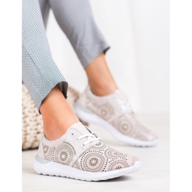 Filippo Pantofi sport din piele roz 1