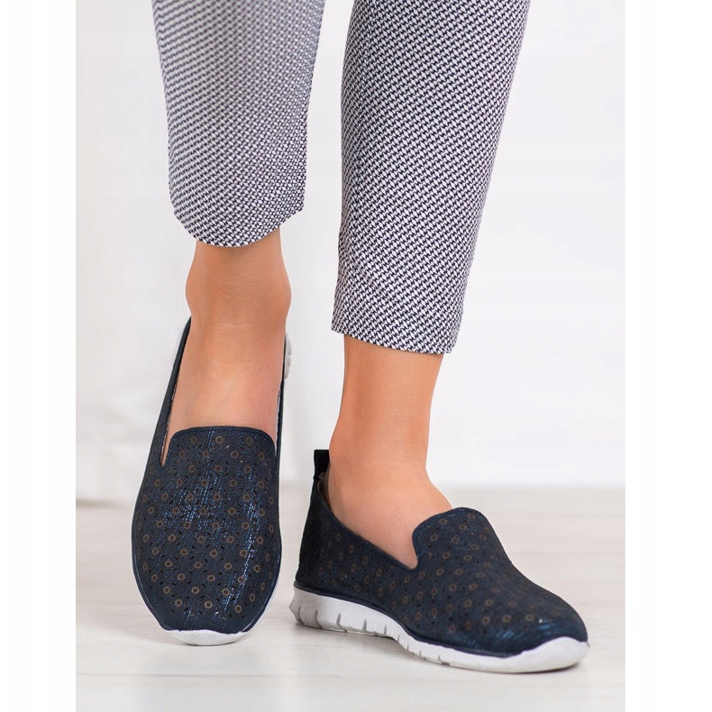 Filippo Lordii din piele pe platformă albastru 1