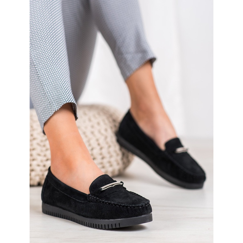 Filippo Mocasini din piele pe platformă negru 1