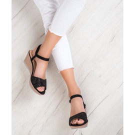 SHELOVET Sandale deschise ușoare negru 1