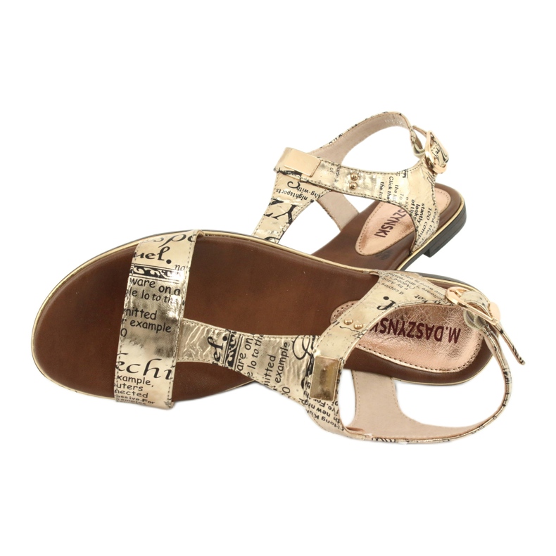 M.Daszyński Ziar cu sandale aurii Daszyński MR1583-7 negru galben 5 M.Daszyński Ziar cu sandale aurii Daszyński MR1583-7 negru galben 5