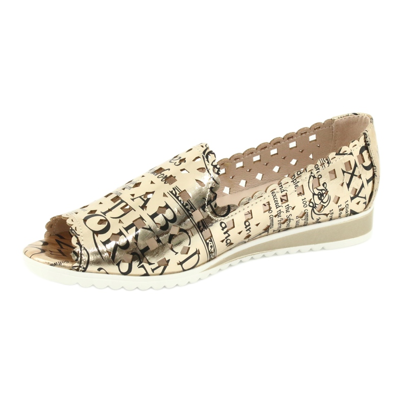 M.Daszyński Balerini aurii pentru femei Daszyński SA135-1 negru galben 2