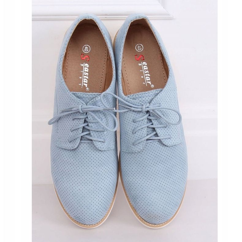 Mocasini dantela albastru T297 Albastru 1