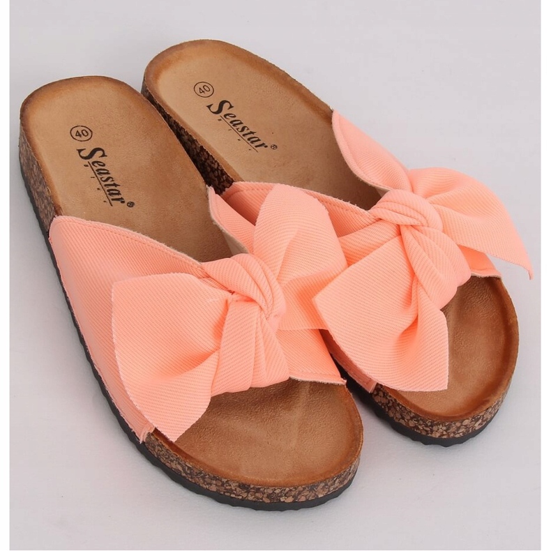 Papuci roz CK108 Papuci roz pe talpa de plută 2