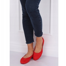 Balerini pentru femei roșii moi NK17P Roșu 2 Balerini pentru femei roșii moi NK17P Roșu 2