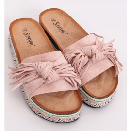 Papuci boho roz pentru femei CK138P Roz 2